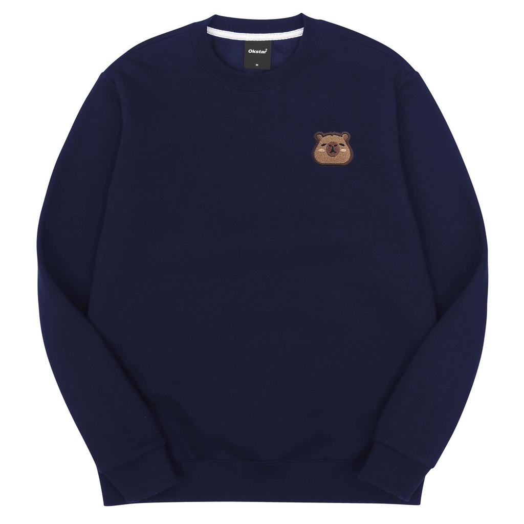 OKSTAR Relax Capybara Embroidered Double-Sided Sweatshirt (Type C)