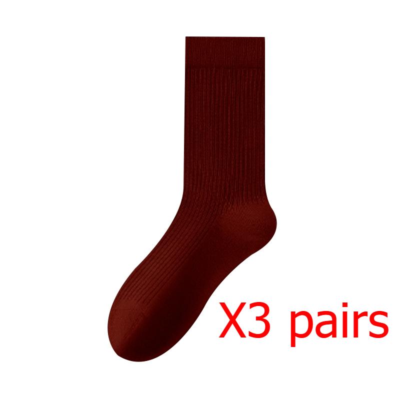 

Жіночі шкарпетки Зима та осінь Нові шкарпетки Mid-tube Socks Ankola Angola Red Versatile Socks 3 pairs червоний