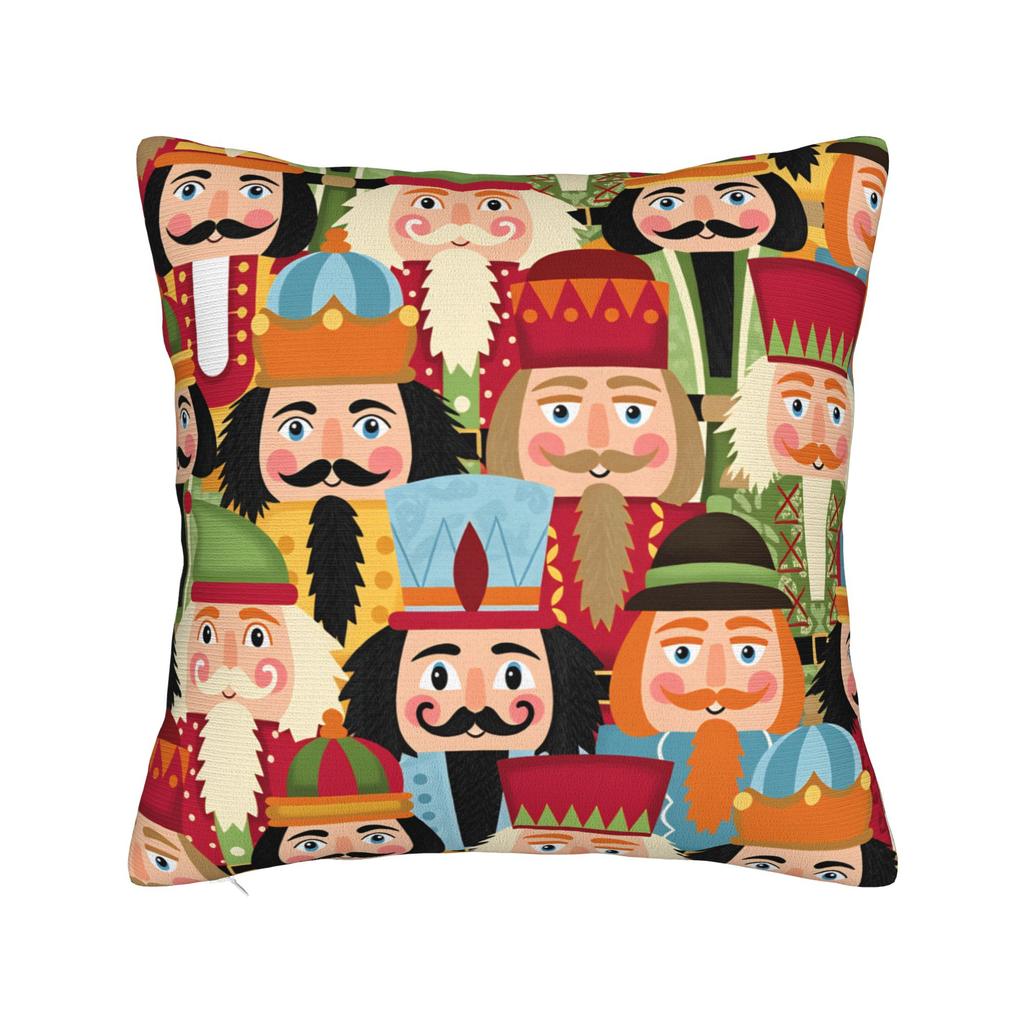 Christmas Nutcracker Pillow Case  Funny Pillow Cover Comfy Pillowcases For Sofa Car Home Decor