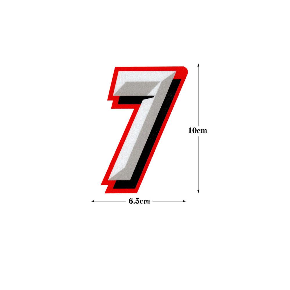 1X 0 To 9 Creative Fashion Arabic Numbers Racing Number Helmet Racing Vinyl Decals Universal Motorcycle Accessories Sticker
