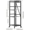 4 Tiers Kitchen Storage Shelf Kitchen Trolley with Wheels,Height Adjustable Free-standing Storage Rack Shelf Kitchen Trolley
