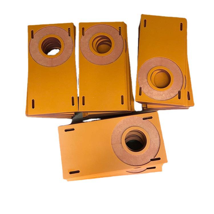 Hitzebeständige Bakelitplatte - Orange/Rot/Schwarz Werkbankplatte zur Wärmeisolierung und für Bohrarbeiten