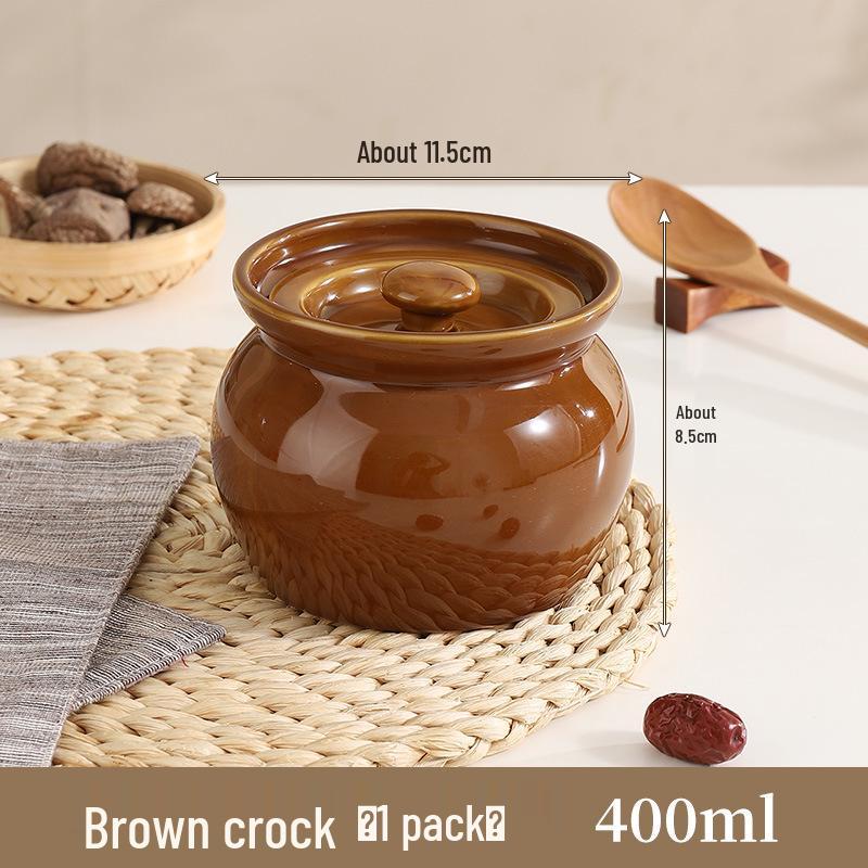 Ceramic Double-Boiling Steaming and Stewing Pot for Shaxian Soup