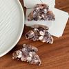 3D flower design, elegant contrast floral patchwork, portable daily hair clip, ideal holiday gift for women