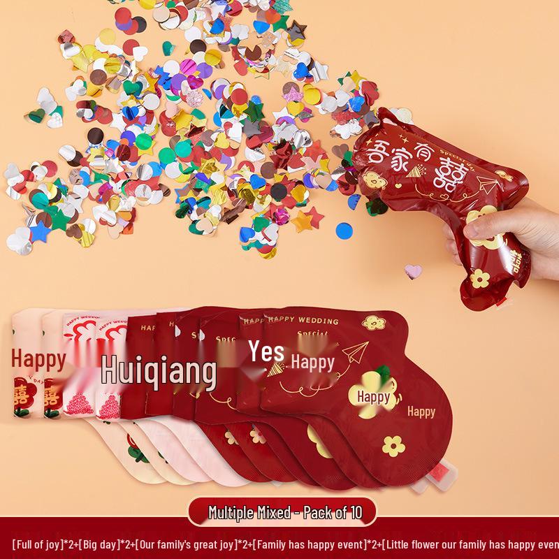 Engagement Confetti Cannon - Flower Spray Handheld Prop for Wedding Celebrations