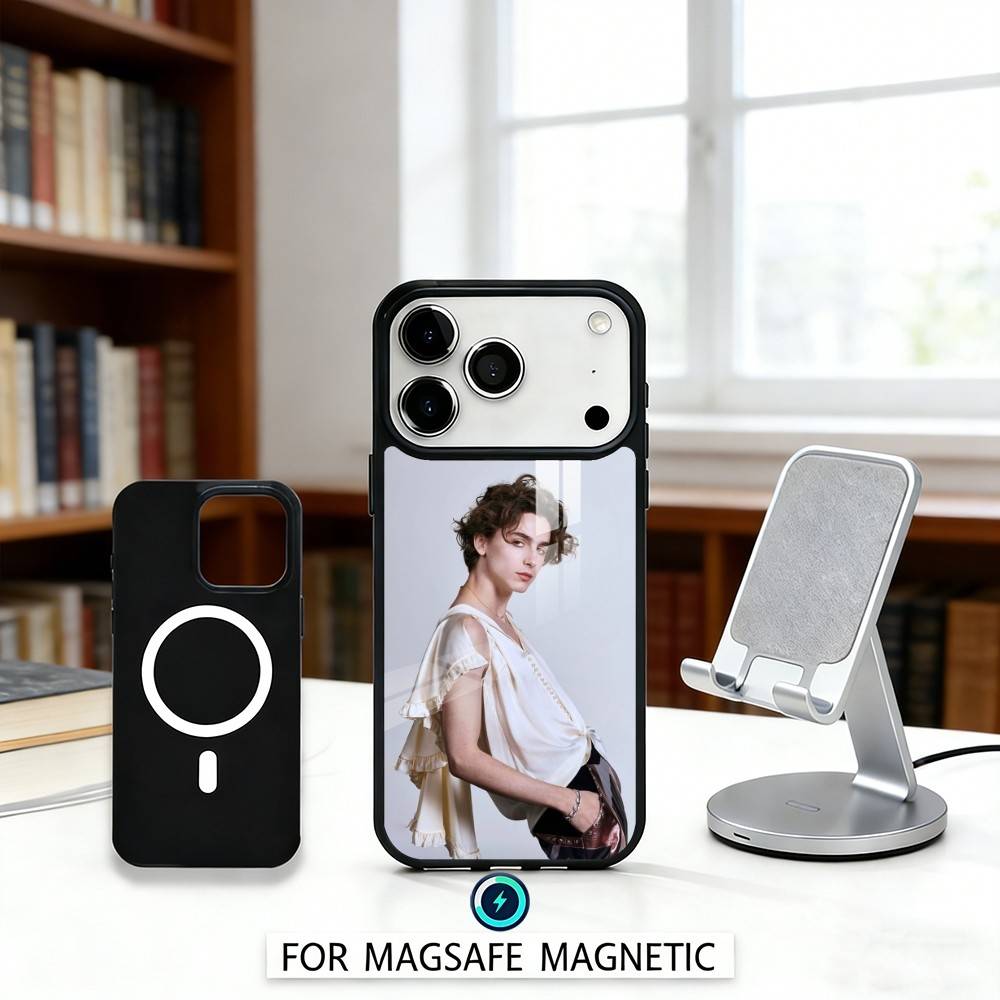 T-Timothee Chalamet American Actres Phone Case For iPhone17,16,15,14,13,12,Pro,Max,Magnetic For Magsafe Wireless Charging