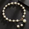 Zircon Pearl Necklace Beaded Earrings Necklace Set New Women's Pearl Jewelry  Anniversary