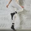 Spring Striped Non-Slip Women's Yoga Toe Socks - Long Sport Style for Pilates, Mid-Calf Length