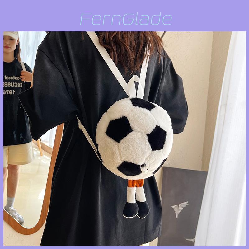 Plush Soccer Toy Backpack For Kids With Breathable Lightweight Design For School And Play