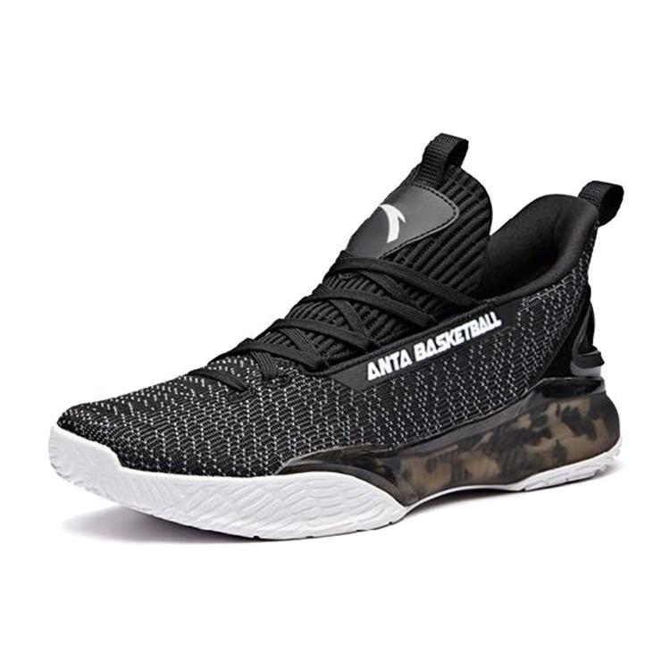 Anta KT4 KT Cushioning Slip Resistant Low top Basketball Shoes Men's Black White 11921601-3