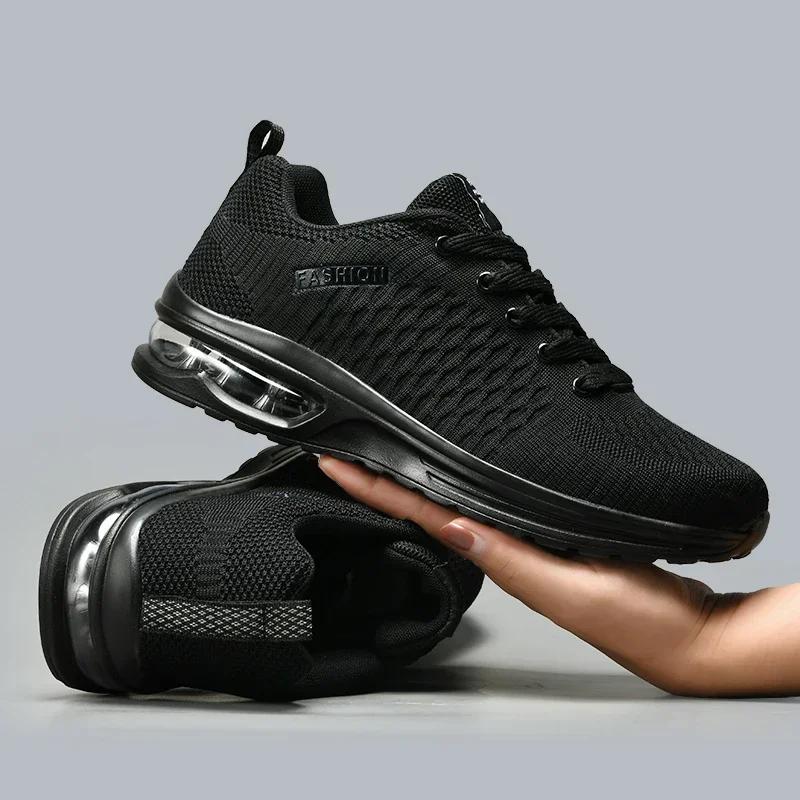 Mens Running Shoes Outdoor Sports Casual Mesh Tennis Shoes Lace-Up Lightweight Gym Jogging Shoes For Men  New Male Sneakers