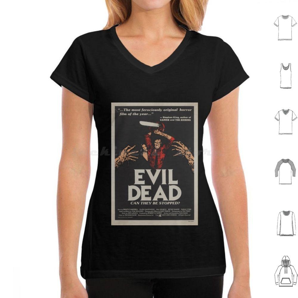 Evil Dead T Shirt Big Size 100 Cotton Horror Movie Dead Halloween Film Vintage Zombie Retro Funny Evil Dead Ash Bruce Campbell
