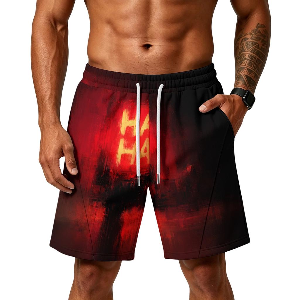 Men's Loose Shorts with Pockets - Layer Fabric Gym Training Beach Shorts