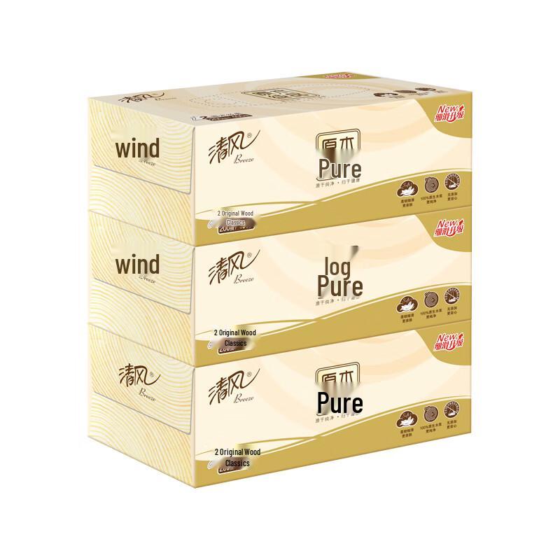 Qingfeng Original Wood Pure Facial Tissues