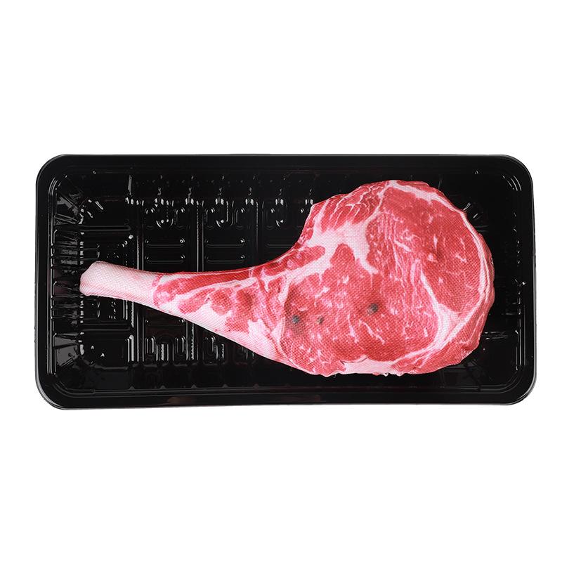 

Pet Oxford Cloth+PPCotton Imitation Steak Squeeze Toy Large Steak Sound Resistant to Bite