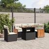 VidaXL Garden Lounge Set with Cushions 6 Pcs, Patio Sofas, Patio Furniture Set, Outdoor Furniture, Black 3273961