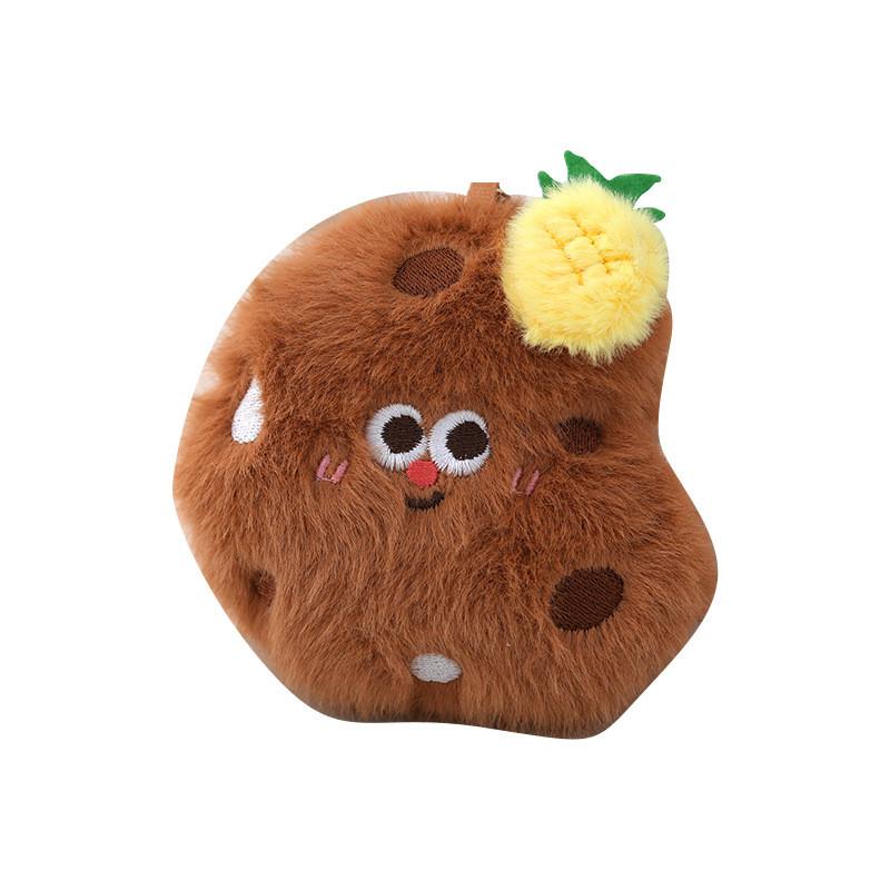 Cartoon Food Plush Keychain With Pp Cotton Filling For Kids Room Decor