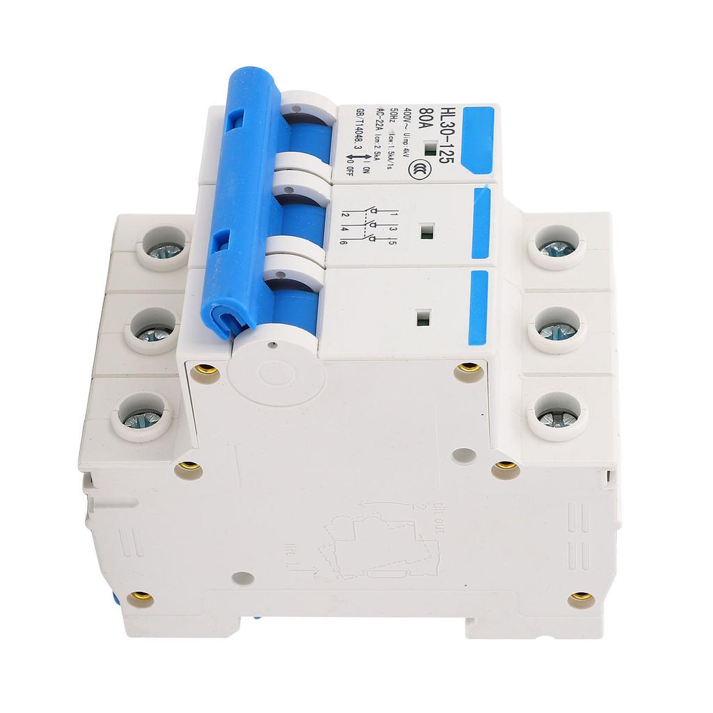 Disconnecting Switch Miniature Circuit Breaker PC Flame Retardant 3 Poles DIN Rail Mount Circuit Bre