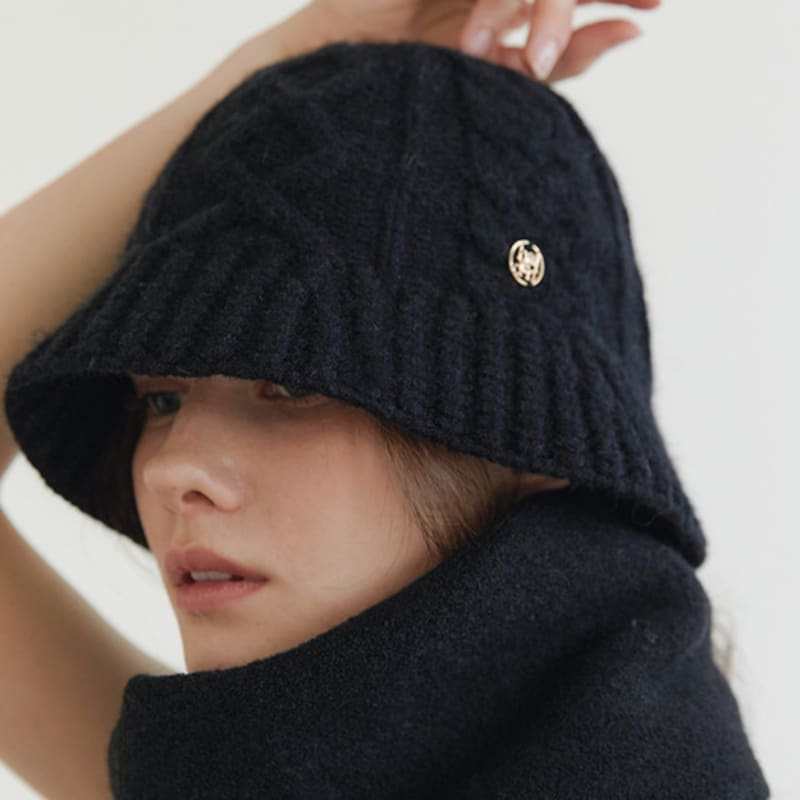 

halden вязаная ковшеобразная шляпа (C034_черный) black