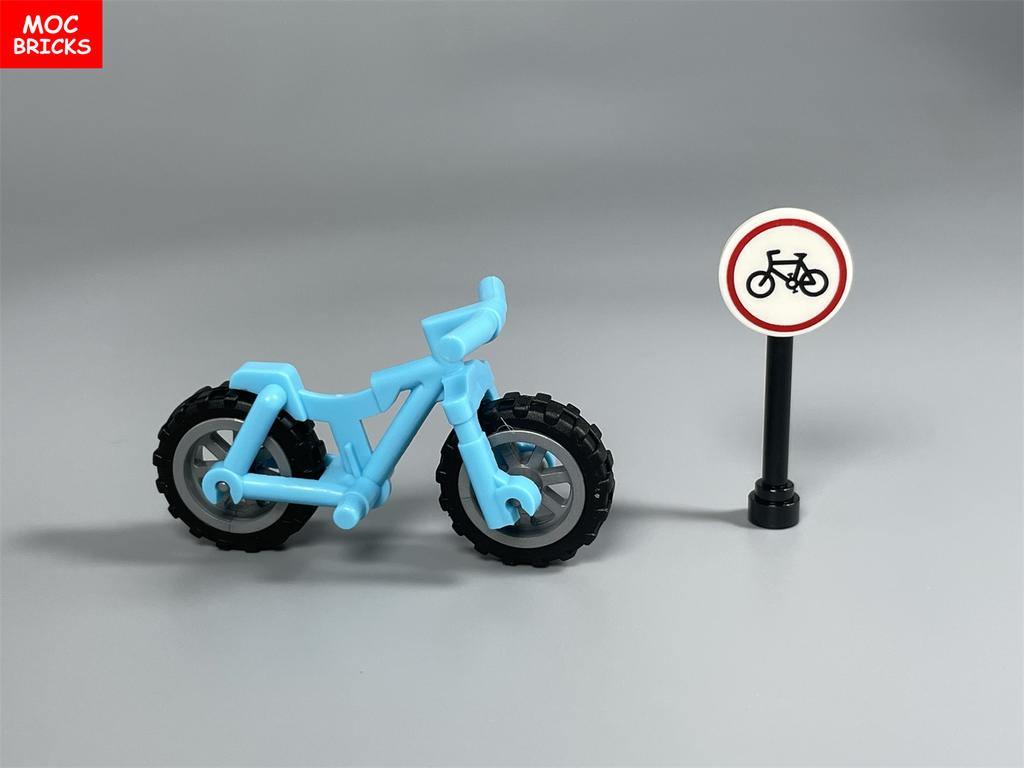 MOC Blocks Bike Bicycle Frame Mountain Biking Vehicle Motorcycle City Assembled Model Construction Block Classical Children Playthings Gift Idea
