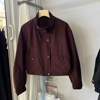 Jachetă Top Casual Versatilă pentru Femei, Maneci Lungi, Culoare Uni, Guler Înalt, Croială Largă