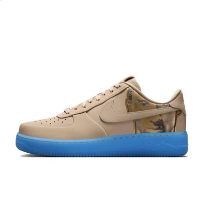 Kobe Bryant x Air Force 1 Low Linen Unisex Sneakers Tan University-Blue IH1018-200