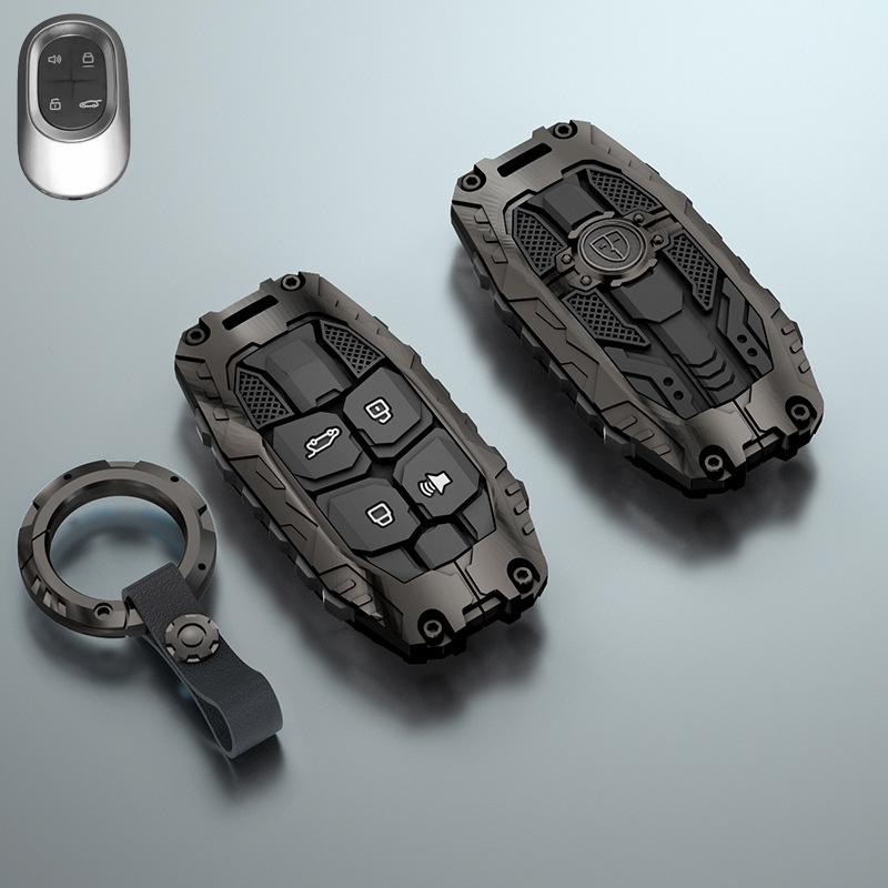 Styling Mouldings Durable Zinc Alloy Key Case Cover for 2024 Jetour Shanhai L7 MAX/Pro/Ultra 1.5T Hybrid 7-Seater – Premium Car