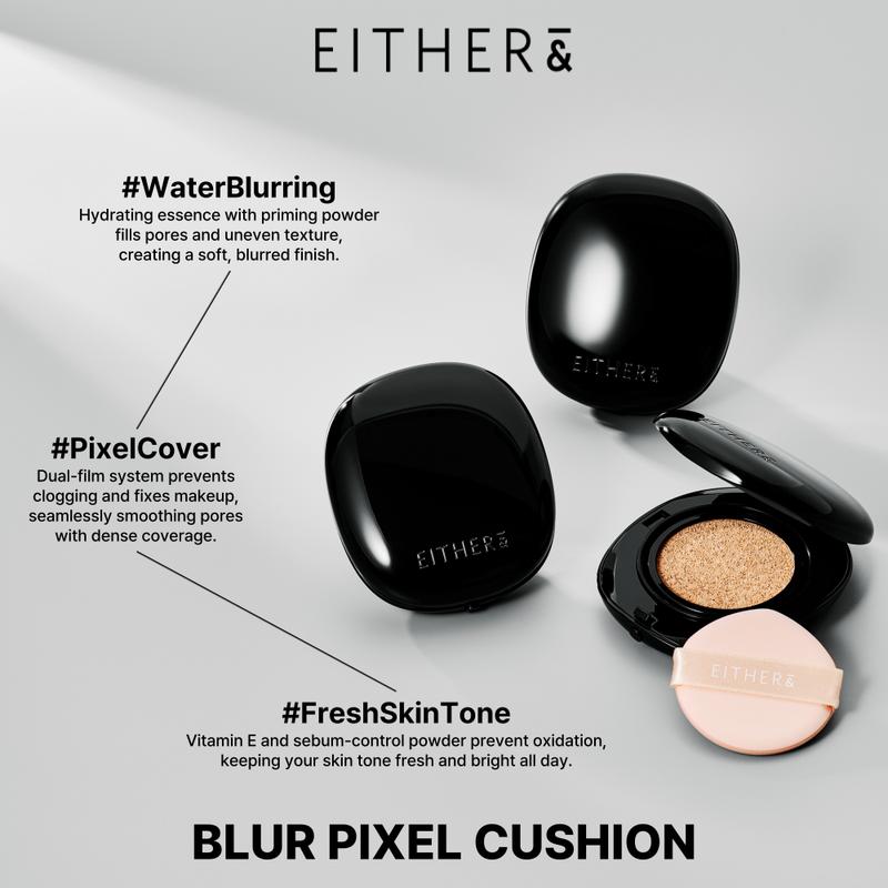 [EITHER&] *mini* Blur Pixel Cushion (4 Colors)
