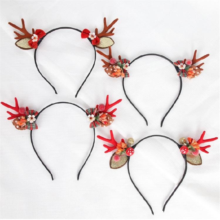 Light Weight Reindeers Antlers Headbands Plastic Hair Decoration For Christmas Parties Costume Accessories