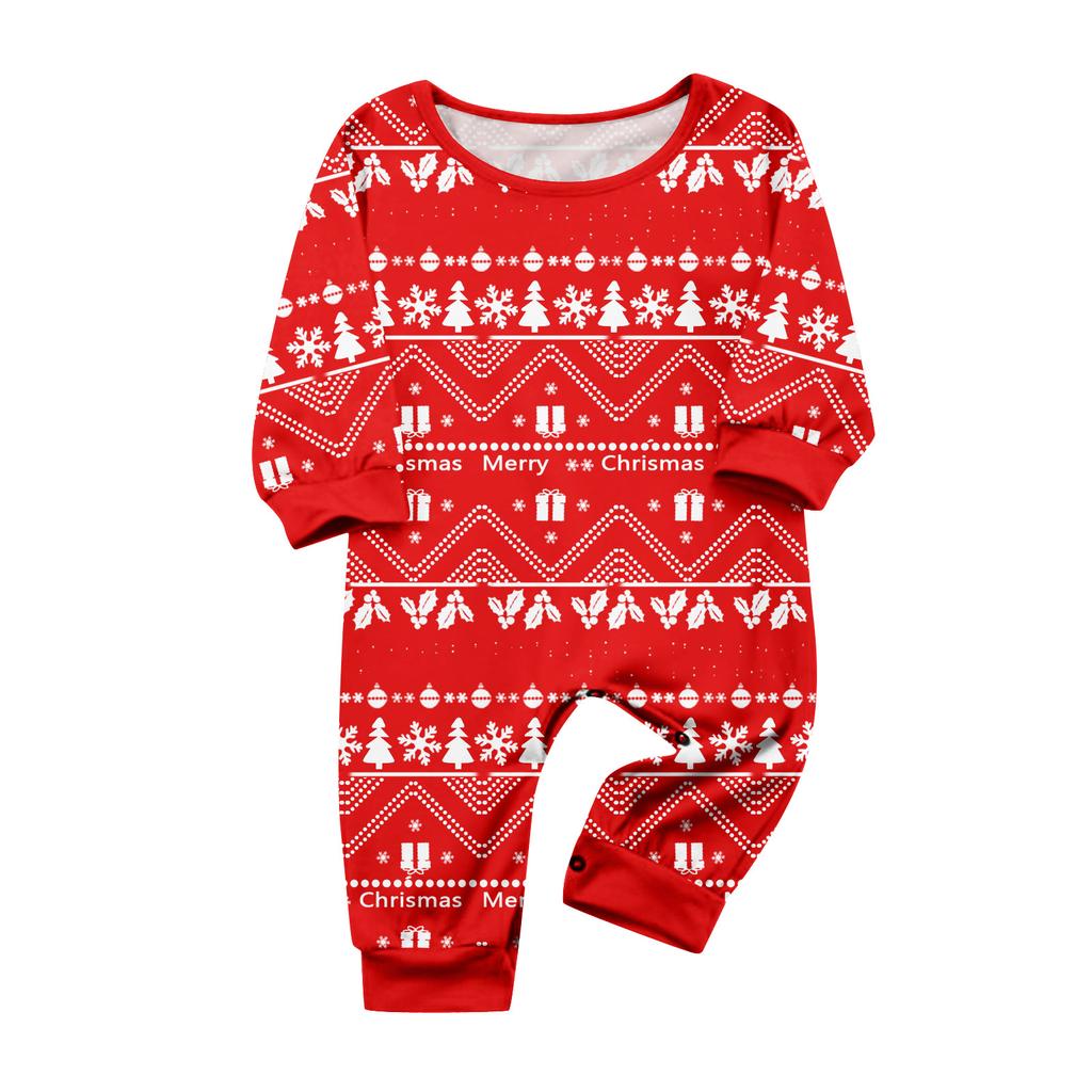 Print Cute Family Set Pajamas, Home Clothes, Family Set Long Sleeve Top Pants Set