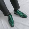 Men Derbys Oxford Leopard Print Personality Nightclub Leather Business Shoes Men's Tuxedo Wedding Dance Shoes Red Green Plus Size