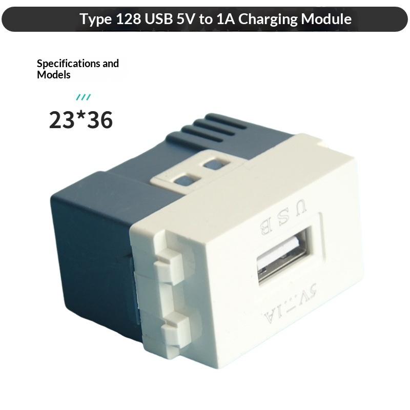 1 stk. 220V Stikkontakt 5V2.1A Mobiltelefon Opladningspanel USB Strømmodul 5V Transformer Opladningsstrøm Vekselstrømsadapter