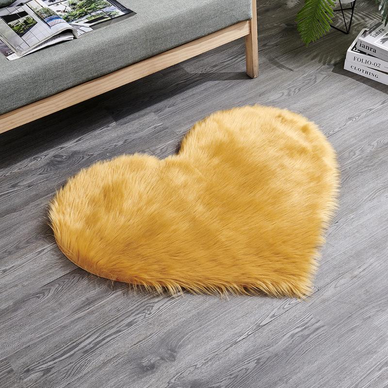 Washable Imitation Wool Plush Floor Mats for Bedroom