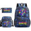 CR7 Ronaldo Backpack Football 67 Print School Bag With Shoulder Bag & Pencil Case For Student Boys Gift Daily Travel Rucksack