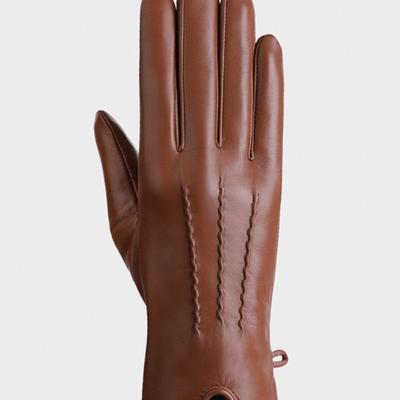 SARTOR Lambert Women's Touch Leather Gloves Short Camel