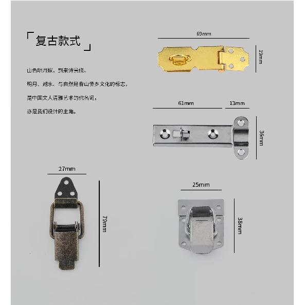 10Pcs Cabinet Box Locks Spring Loaded Latch Catch Toggle Stainless Steel Mini Spring Loaded Buckle Latch For Luggage Wooden Case