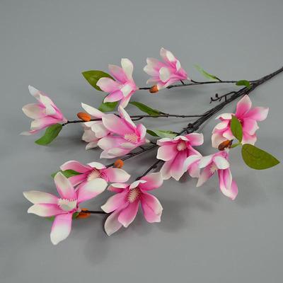 Magnolia Orchid Silk Flower: 11 Heads Single Stem for Spring Wedding Decor
