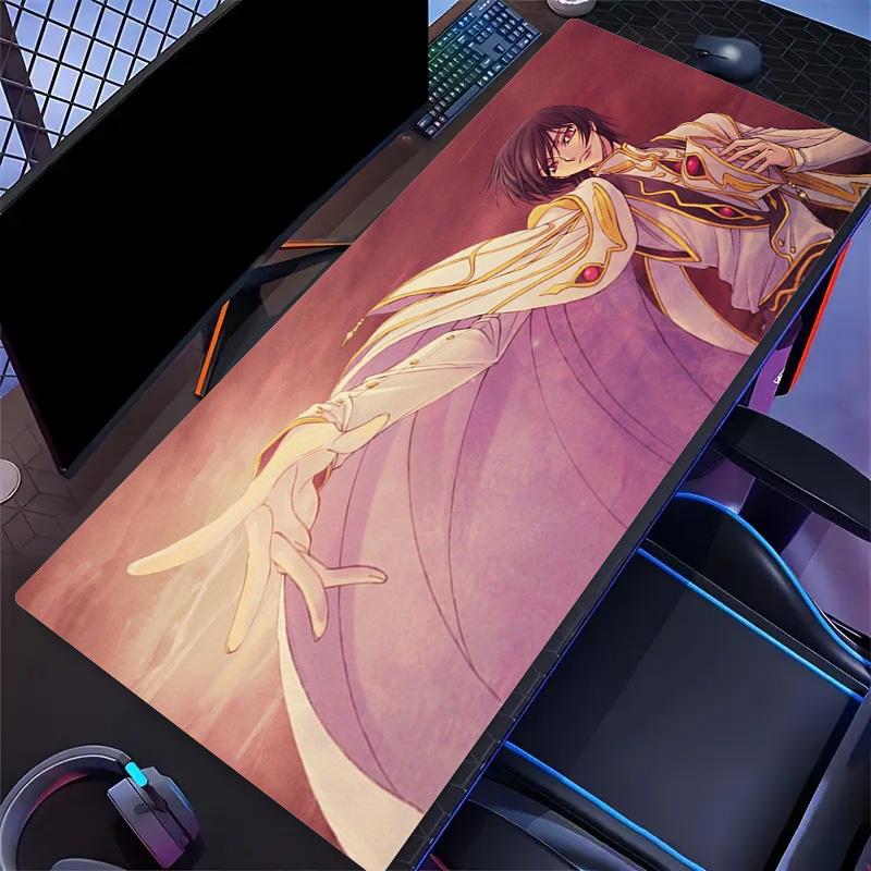 Code Geass Lelouch Emperor Outfit Anime Large Mouse Pad, Purple Gradient Background Gaming Desk Mat
