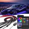 Car Chassis Decorative Sound-Activated Seven-Color Atmosphere Light with Remote and Mobile App Control