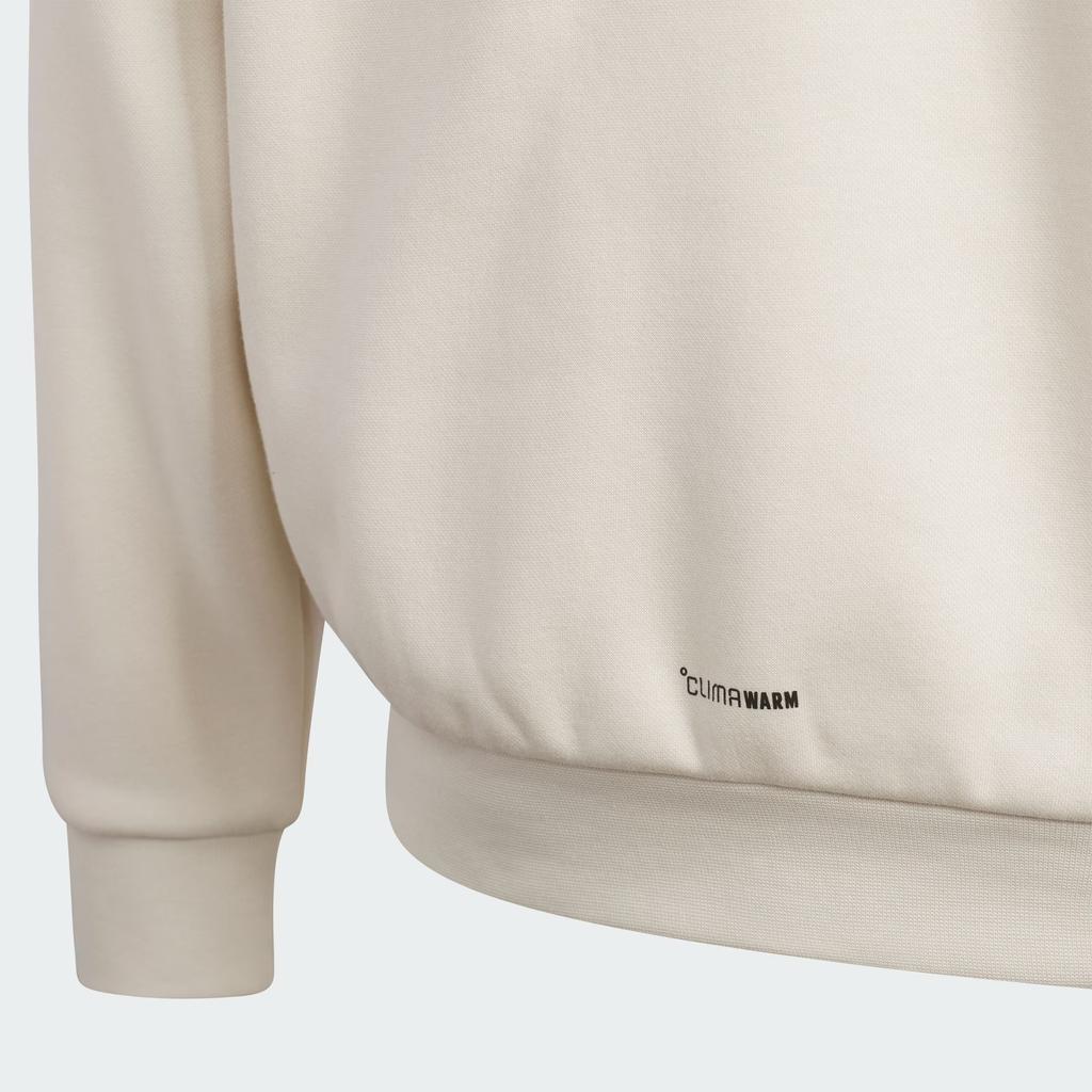 adidas Sportswear Knit Sweat Crew Warm Moisture-Wicking Loose Fit Crewneck Long Sleeve Kids Tops KC0219