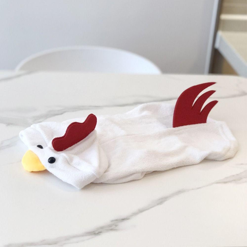 Kreativní oblečení pro mazlíčky ve tvaru kuřete Vtipný kostým pro mazlíčky Štěně Halloweenský kuřecí kabát Pes Cosplay Polyesterový cosplay kostým pro psa