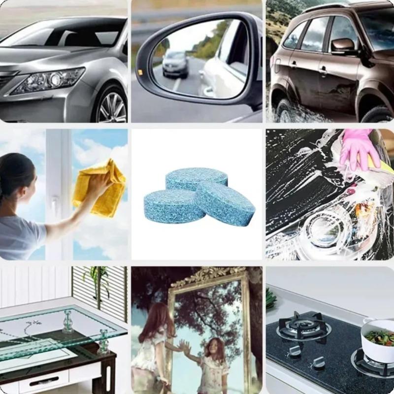 5Pcs-200pcs Car Windshield Solid Cleaning Agent Car Glass Wiper Solid Concentrated Cleaning Effervescent Tablets Car Accessories