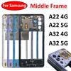 For Samsung A22 A32 4G 5G A225F A226B A325F A326B Housing Middle Frame Middle Plate Cover Repair Parts