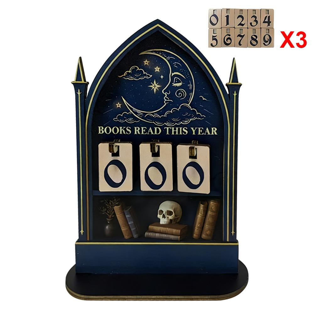 New 2D Books Read Tracker Wooden Handmade Reading Counter Books Read This Year Reading Tracker Signage Book Lovers