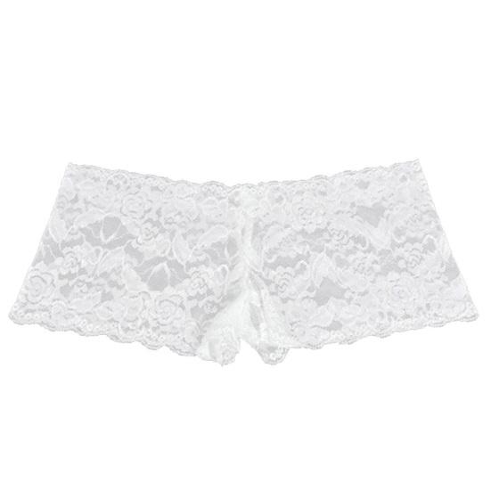 Dámské sexy prodyšné jednobarevné krajkové perspektivy Kalhotky Erotické spodní prádlo