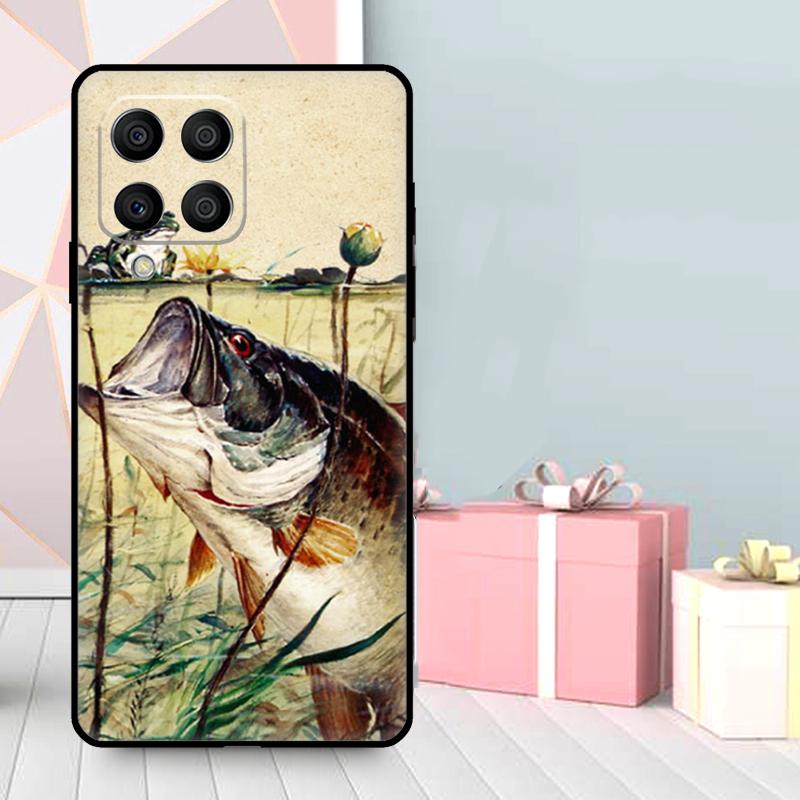 Bass Fishing Baits Lures Hook Tackle Case For Samsung Galaxy M16 M31 M21 M13 M33 M53 M15 M35 M55 M36 M56 M12 M32 M52 M14 M34 M54 Samsung M23