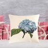 Stylishs Flower Cushions Cover Hydrangea Throw Pillow Cover Linen Material