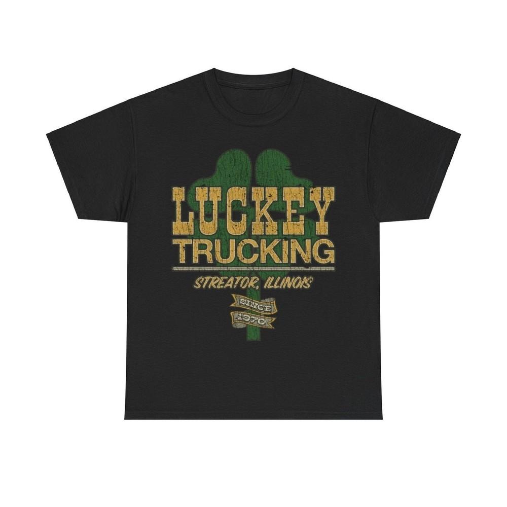 

Luckey Trucking Streator IL 1970 Distressed Print T-shirt S