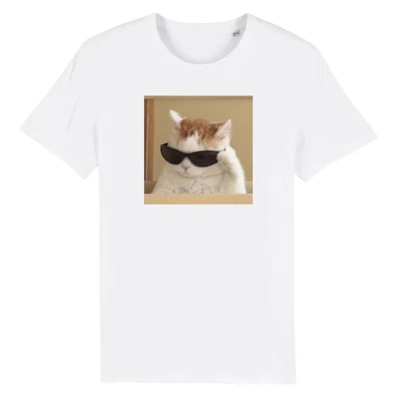 Cat Wearing Sunglasses Funny Meme T-Shirt 4XL