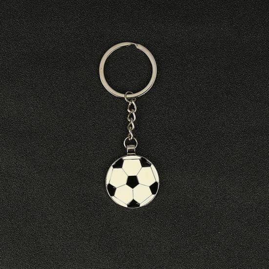 Keychain Pendant, Thickened Stainless Steel Bottle Opener Key Chain, Football Pattern Waterproof Multifunctional Key Ring Fan Gift Bar Accessory